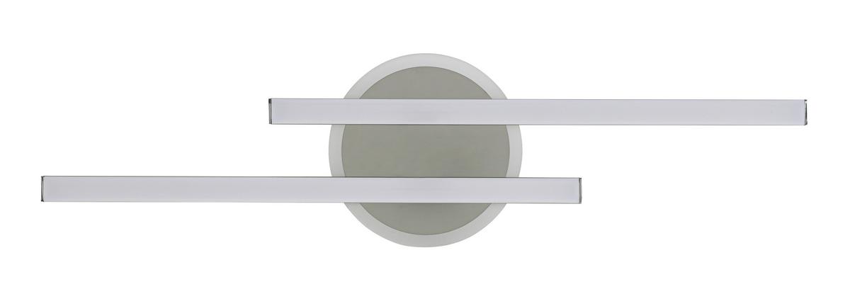 Led-deckenleuchte Cennet - Chromfarben/Alufarben, Basics, Kunststoff/Metall (15/58/5cm) - Luca Bessoni