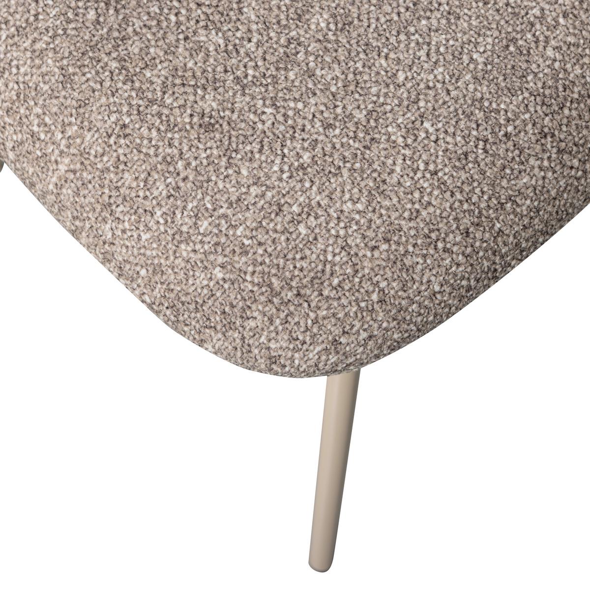 Stuhl-Set Valor Sandfarben B: 46cm - Sandfarben, MODERN, Textil/Metall (46/77/56cm) - Livetastic