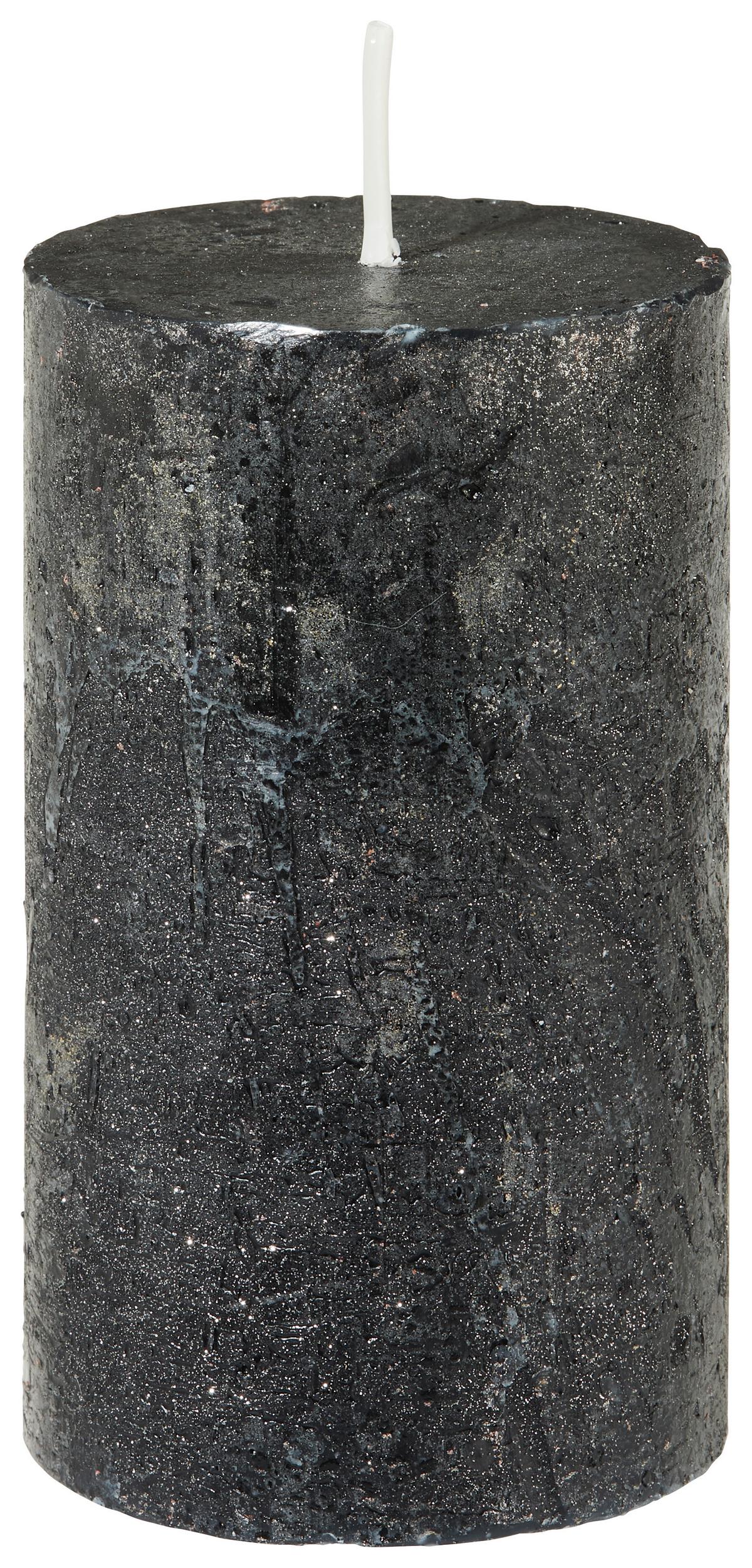 Válcová svíčka Shiny, 6,8/12cm - šedá/měděné barvy (6,8/12cm) - Modern Living