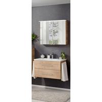 Badezimmer B.Perfekt Eichefarben 3-Teilig - Eichefarben/Weiß, Basics, Glas/Keramik (82cm) - MID.YOU