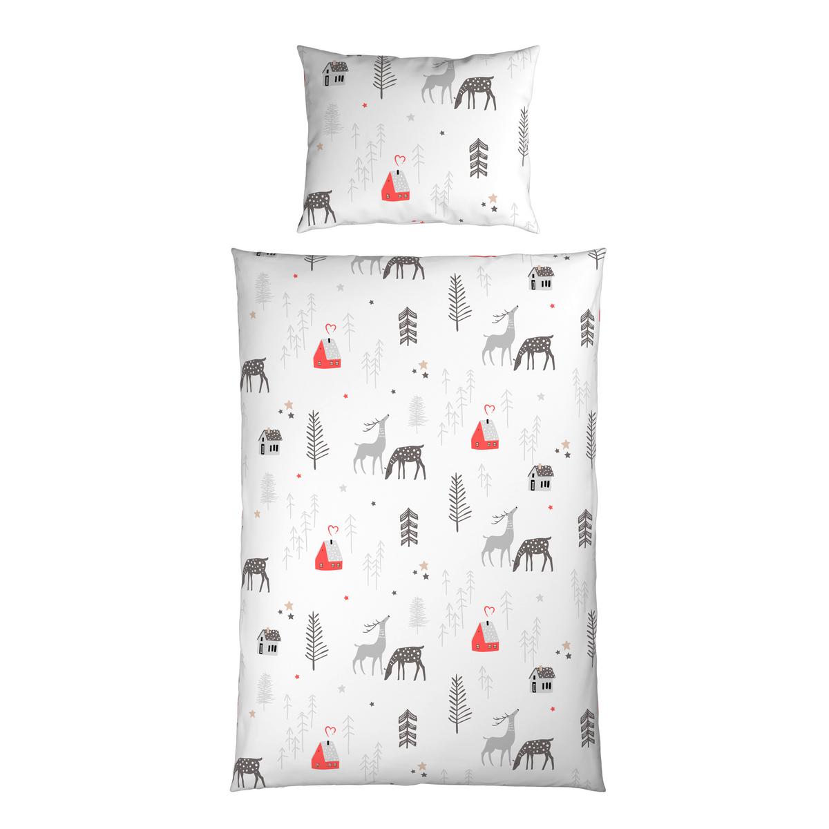 POSTEĽNÁ BIELIZEŇ LOTTE - sivá/biela, textil (140/200cm) - Mömax