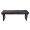 Sitzbank Brekke - Schwarz, MODERN, Textil/Metall (140/49/48cm) - MID.YOU