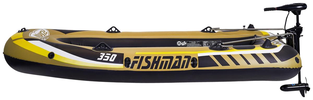 Schlauchboot Sbm 350 Gelb/ Sandfarben 3 Personen Pumpe - Sandfarben/Gelb, KONVENTIONELL, Kunststoff (305/136/42cm)