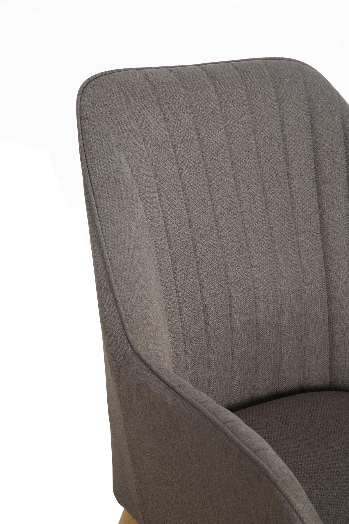 Armlehnstuhl Juno - Taupe/Naturfarben, MODERN, Holz/Textil (71/85.5/67cm) - P & B