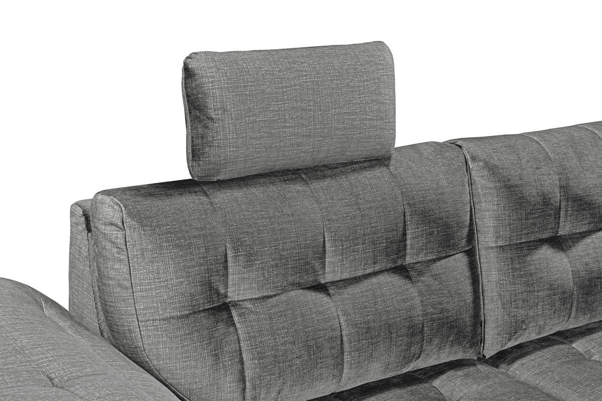 Ecksofa Estrella Grau S: 283x217 cm - Schwarz/Grau, KONVENTIONELL, Textil (283/217cm) - MID.YOU