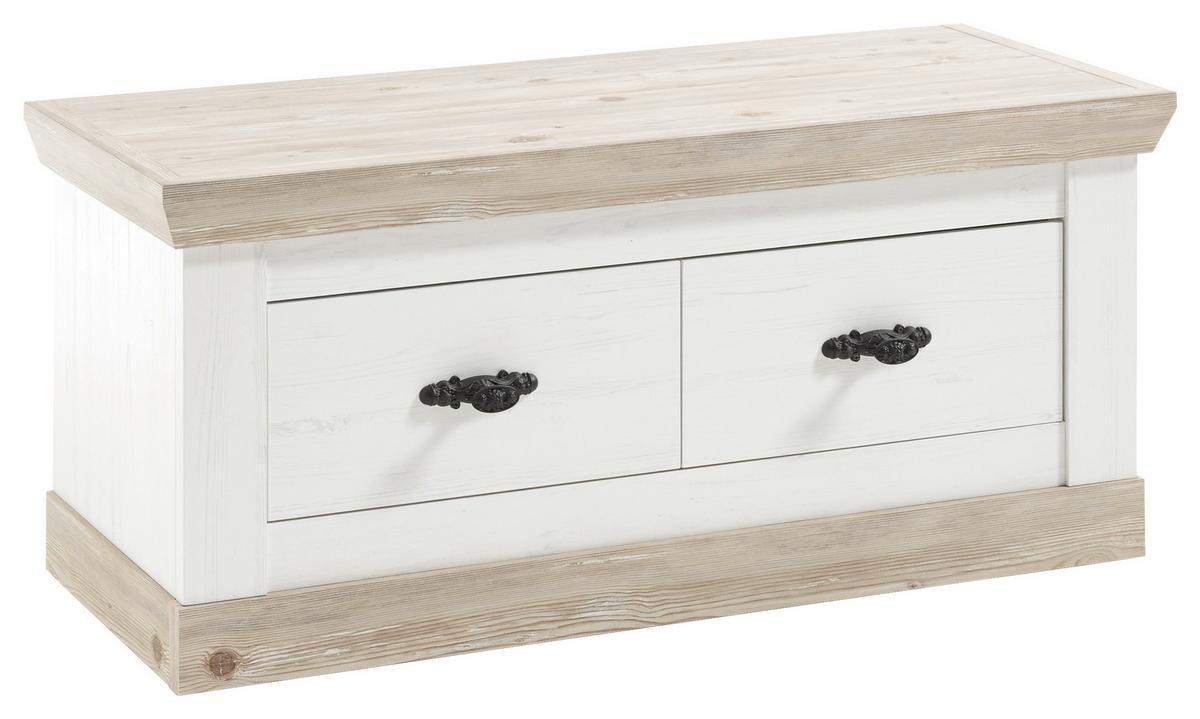 Garderobenbank Florenz Pinienfarbe/hellbraun 107cm - Hellbraun/Pinienfarben, Design, Holzwerkstoff (107/50/45cm) - MID.YOU