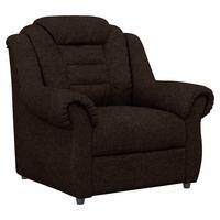 Polstersessel Boston Braun Chenille - Schwarz/Braun, KONVENTIONELL, Textil (104/102/101cm) - Livetastic
