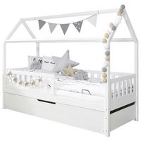 Detská domčeková posteľ TRAUMHAUS - biela, Modern, drevo (90/200cm) - MID.YOU