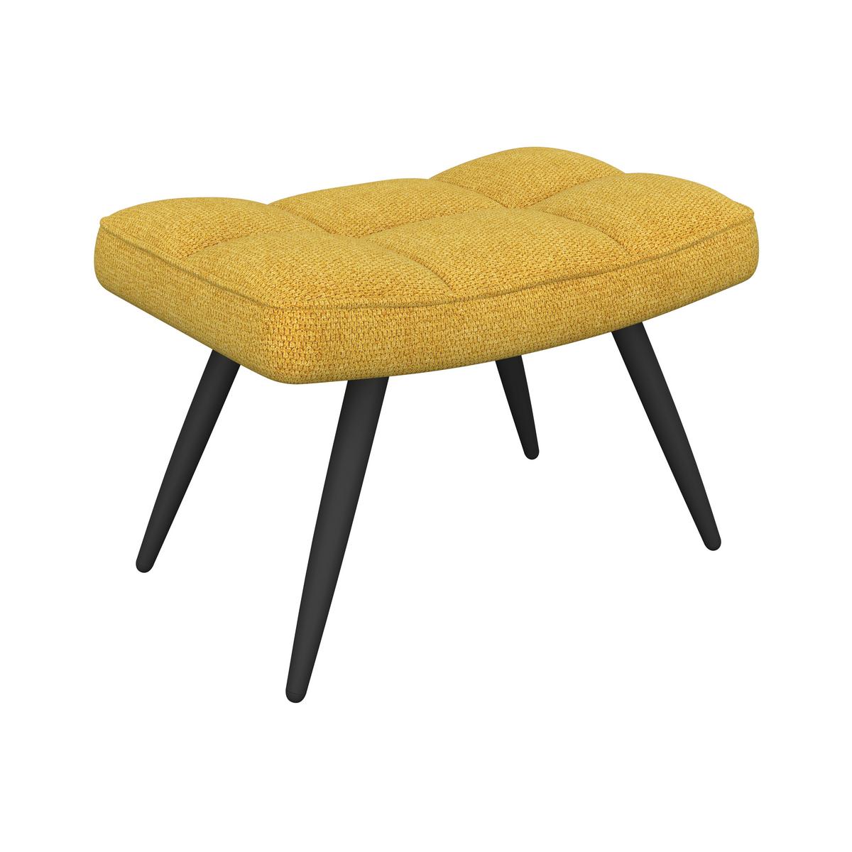 Ohrensessel Hanoi Webstoff gelb, B: 71 cm - Gelb/Schwarz, MODERN, Textil/Metall (71/98/83cm)