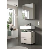 Badezimmer ICE Kaschmir, B: 60 cm - Kaschmir/Schwarz, Trend, Glas/Holzwerkstoff (60cm) - MID.YOU