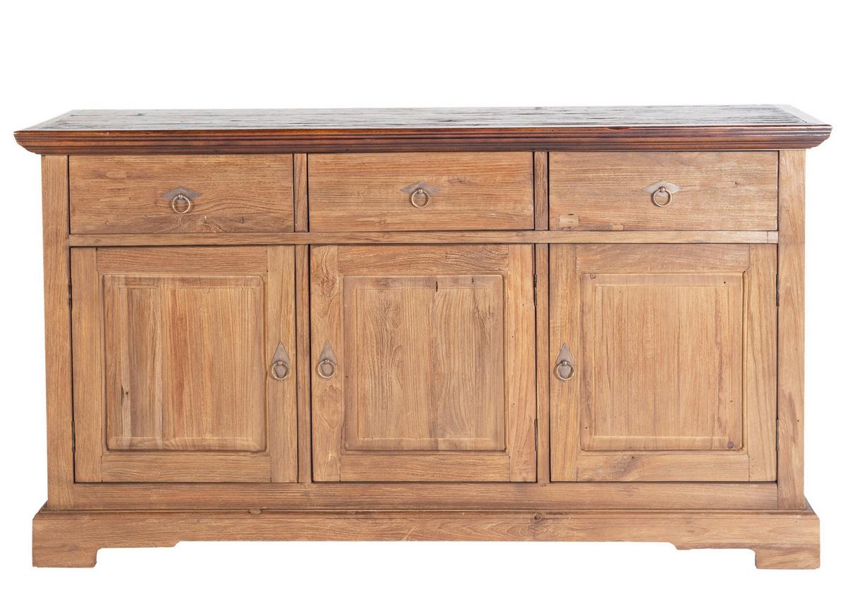 Sideboard Teakholz B: 148cm - Braun/Naturfarben, Design, Holz (148/83,50/44cm) - MID.YOU