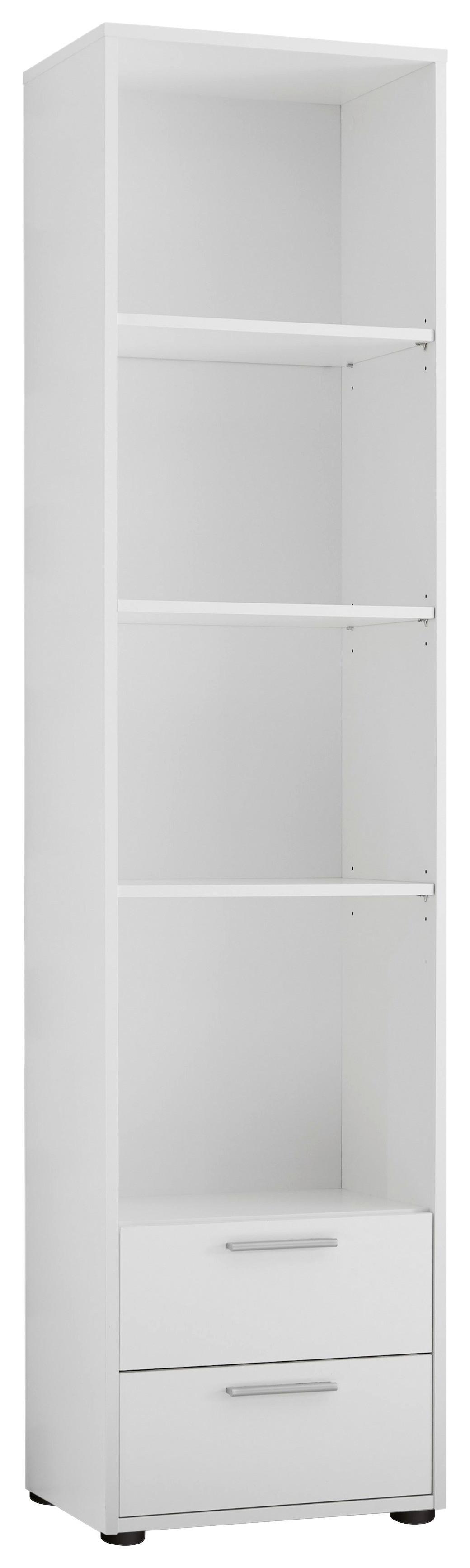 STANDREGAL Bibo B: 48cm Weiß - Schwarz/Weiß, KONVENTIONELL, Holzwerkstoff (48/191/33,4cm) - MID.YOU