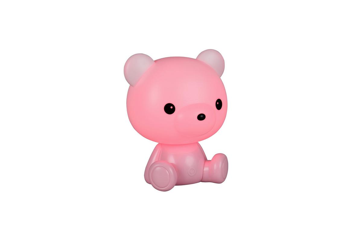 LED-Tischleuchte Cutie Weiß Pink B: 19 cm - Pink/Weiß, LIFESTYLE, Kunststoff (21/19/25,5cm)