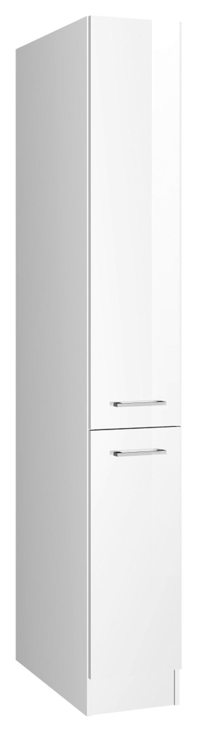 Apothekerschrank Mailand Weiß B: 30 cm - Weiß Hochglanz/Weiß, MODERN, Holzwerkstoff (30/200/60cm) - Held