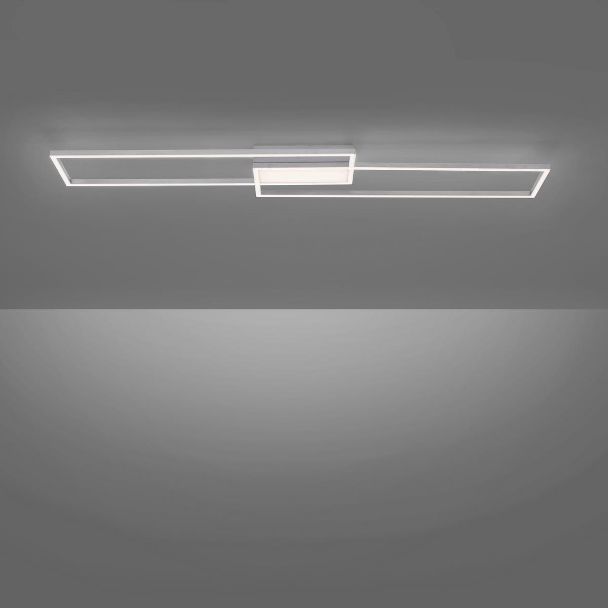 Led-deckenleuchte L: 109,5 Cm Mit 3 Helligkeitsstufen - Silberfarben, Basics, Kunststoff/Metall (109,5/25,5/6cm)