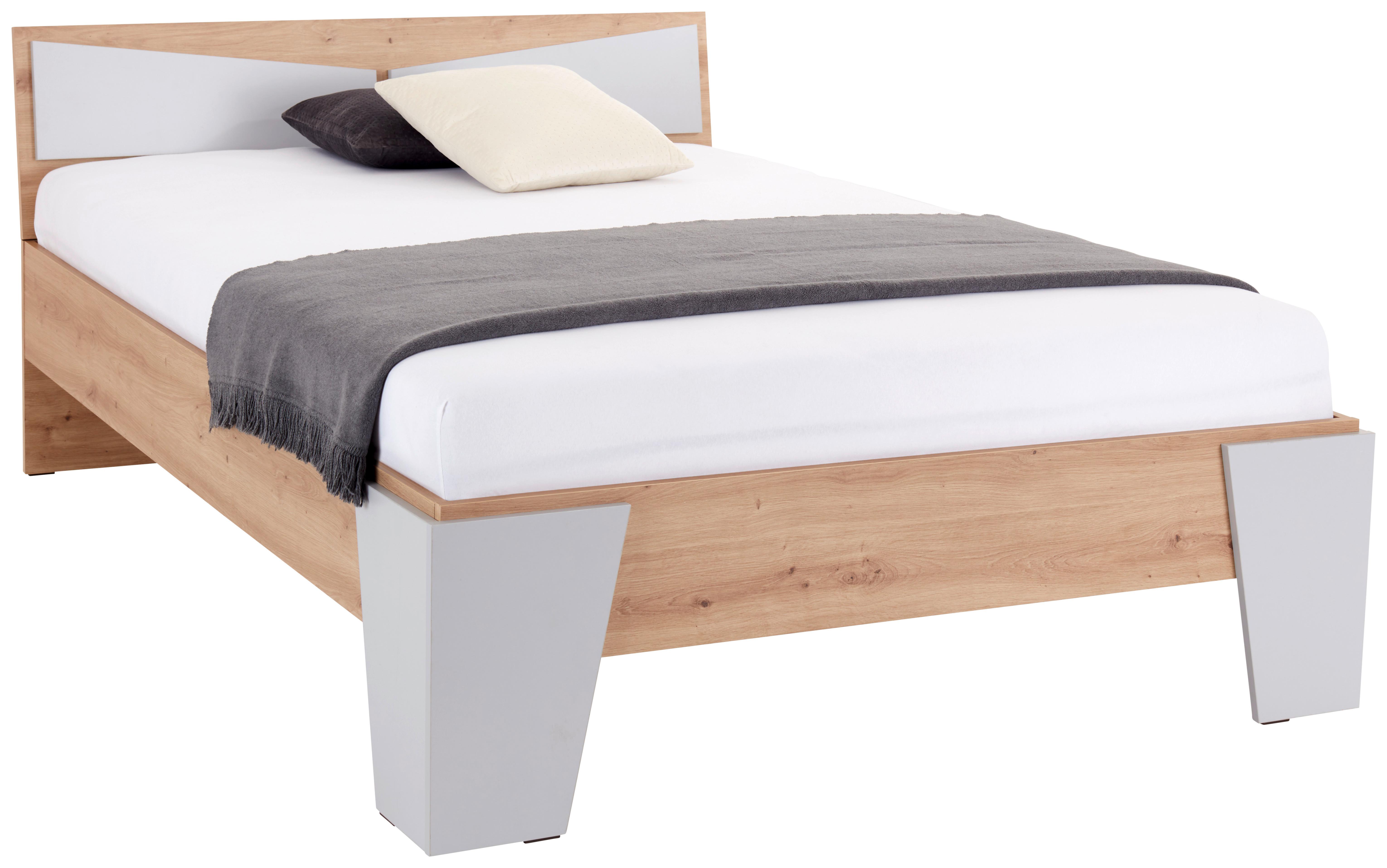 Futónová Posteľ Johnny 140 - sivá/dub artisan, Moderný, kompozitné drevo (140/200cm)