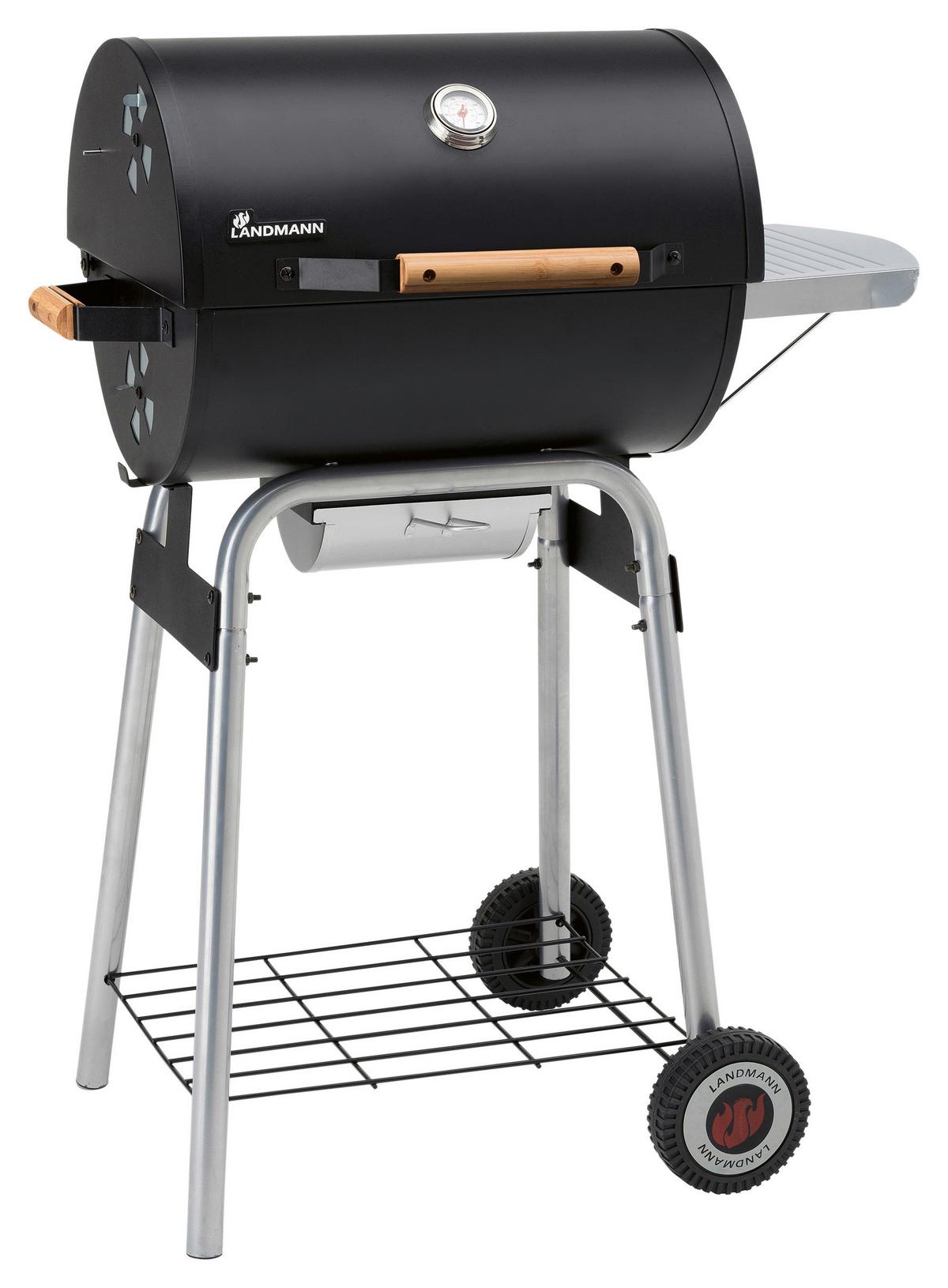 Holzkohlegrill Taurus - Schwarz, Basics, Holz/Metall (81/53/105cm)