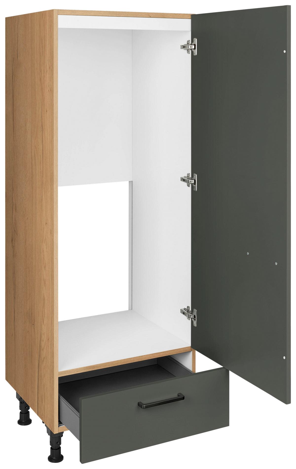 Geräteumbauschrank Easytouch - Eichefarben/Grün, MODERN, Holzwerkstoff (60/168/58cm) - Nobilia