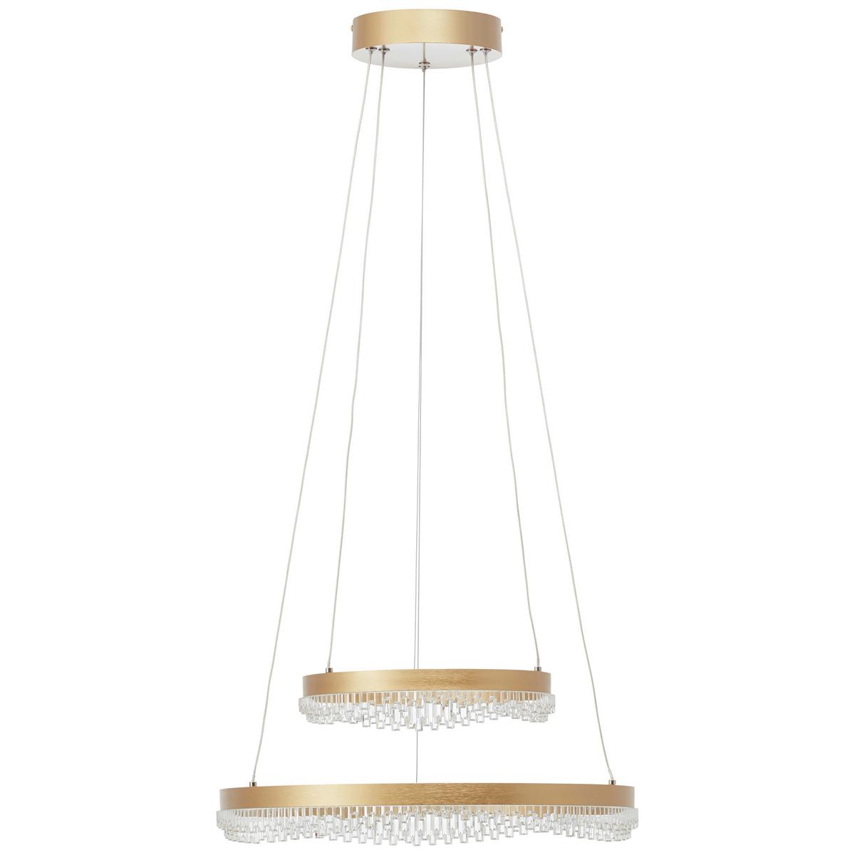 Led-hängeleuchte G60171/18 Aurora - Goldfarben, Design, Kunststoff/Metall (50/150cm) - Brilliant