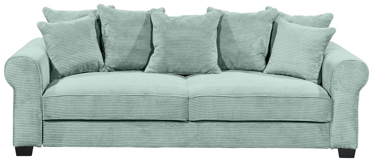 Schlafsofa Maureen, Salbeigrün B: 247 Cm - Salbeigrün/Schwarz, KONVENTIONELL, Textil (247/95/125cm) - MID.YOU