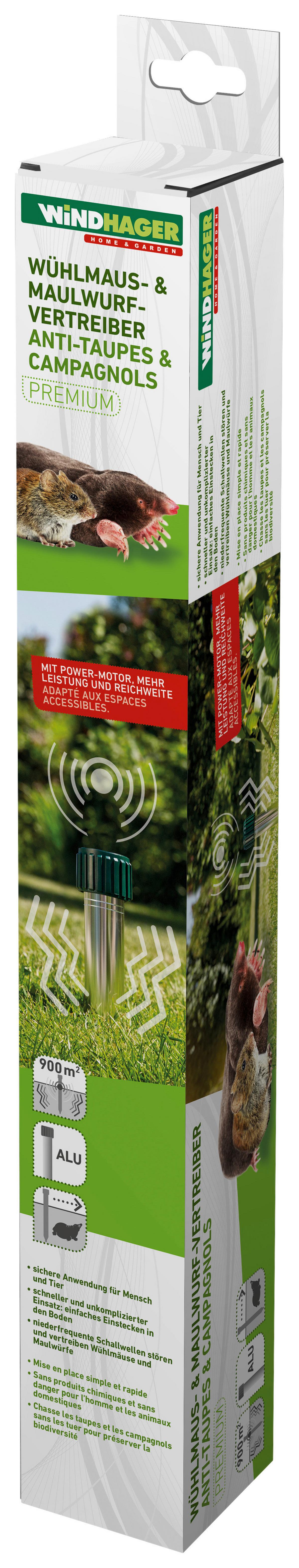 Ultraschall-tiervertreiber Wühlmaus Vertreiber Alu 5 Star - Alufarben/Grün, Basics, Metall (5,5/5,5/42cm)