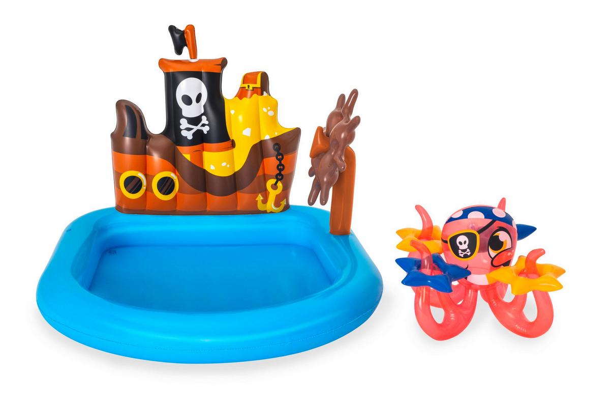 Planschbecken Ships Ahoy Play Center 140x130x104 cm - Blau, Basics, Kunststoff (140/130/104cm) - Bestway