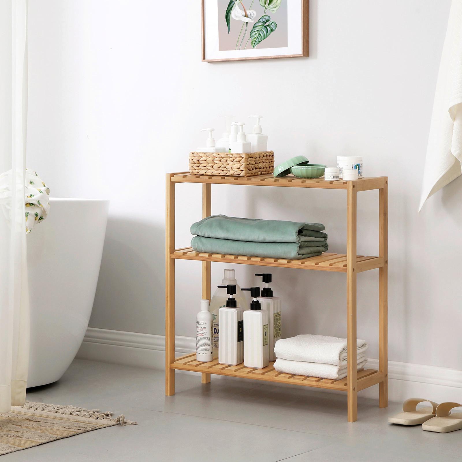 Badezimmerregal Naturfarben B: 60 cm - Naturfarben, Basics, Holz (60/66/26cm)