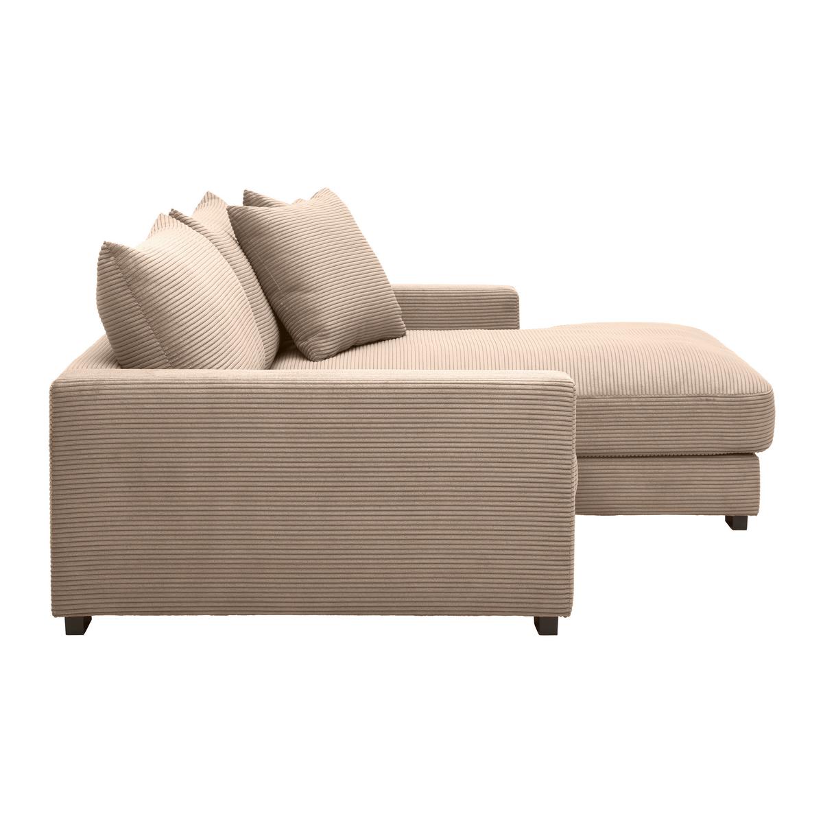Rohová sedačka PEDRO, pravá, karamelový menčester - karamelová, Modern, textil (265/180cm) - Mömax