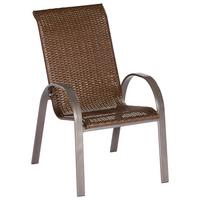 Gartensessel Stapelbar Varese Aluminium - Graphitfarben/Braun, MODERN, Kunststoff/Metall (57/95/78cm) - Gardenson