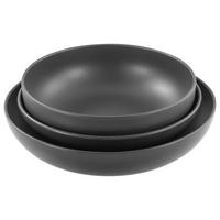 Schüsselset Uno Schwarz 3-teilig - Anthrazit, Basics, Keramik - Creatable
