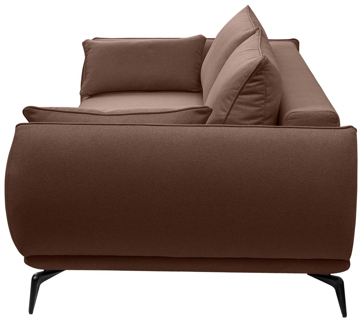 3-Sitzer-Sofa Cavo, Braun B: 249 cm - Creme/Schwarz, MODERN, Textil (249/86/118cm) - MID.YOU