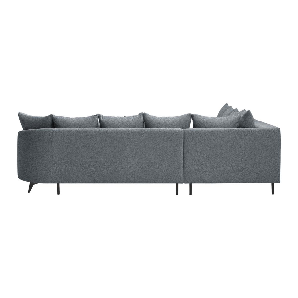 Rohová sedačka AXEL, levá, šedá tkanina - šedá/černá, Moderní, kov/textil (250/291cm) - Mömax
