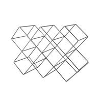 Weinregal Eisen Schwarz 8 Flaschen BxH 16,6x31cm - Schwarz, Basics, Metall (46/16,6/31cm) - Echtwerk