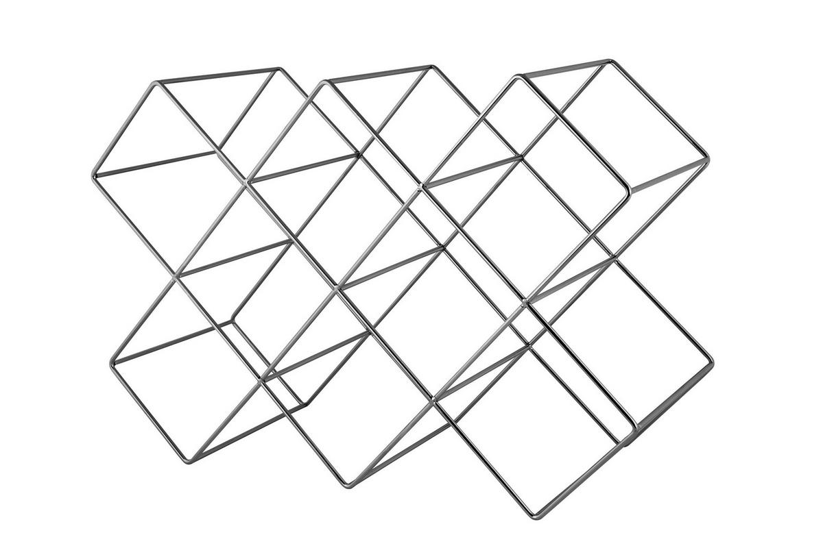 Weinregal Eisen Schwarz 8 Flaschen BxH 16,6x31cm - Schwarz, Basics, Metall (46/16,6/31cm) - Echtwerk