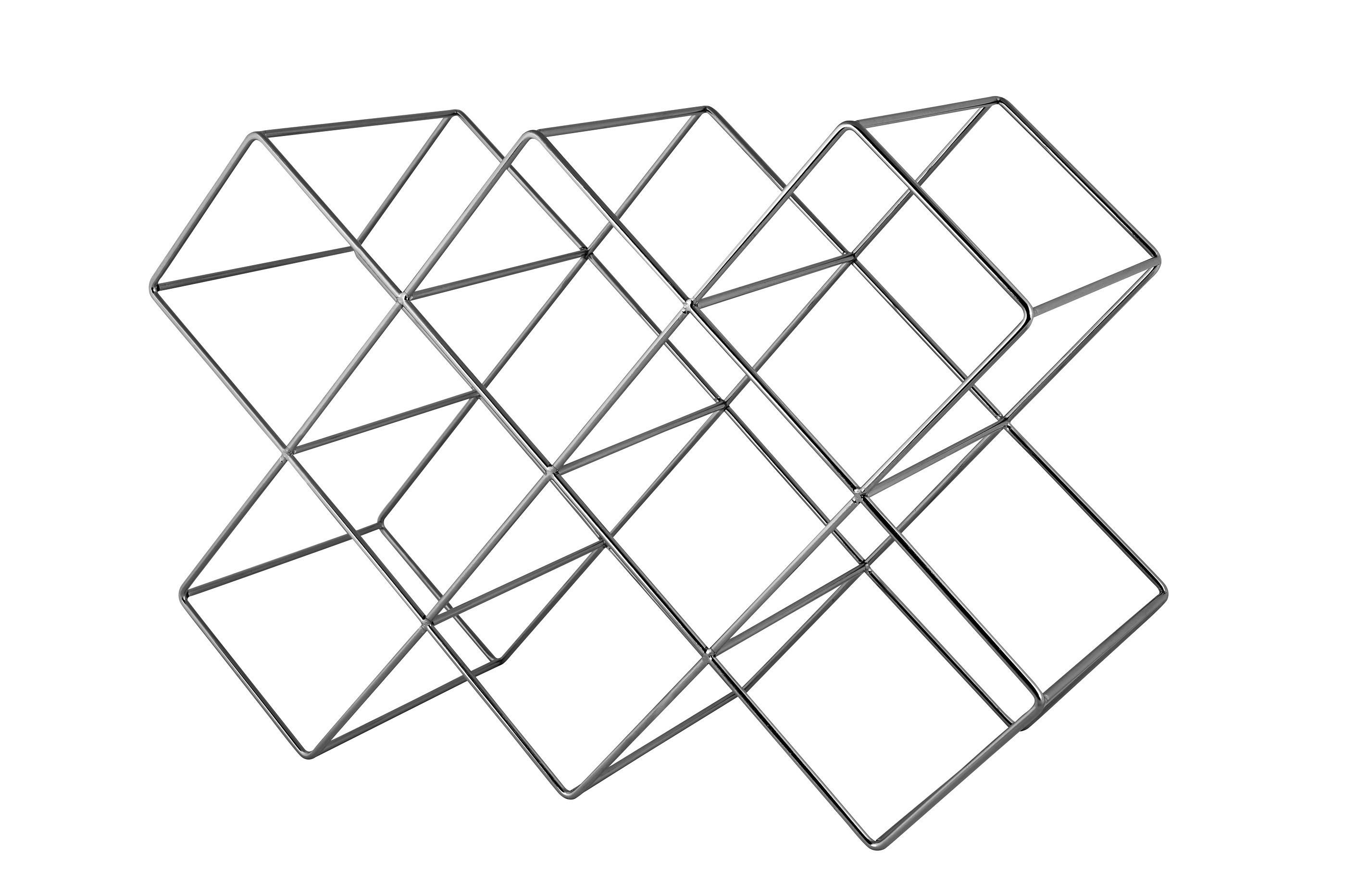 Weinregal Eisen Schwarz 8 Flaschen BxH 16,6x31cm