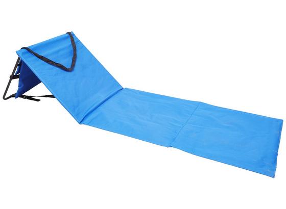 Strandmatte Ibiza - Blau/Schwarz, MODERN, Textil/Metall (70/45/95/200cm) - Ombra Strandmatte Ibiza - Blau/Schwarz, MODERN, Textil/Metall (70/45/95/200cm) - Ombra