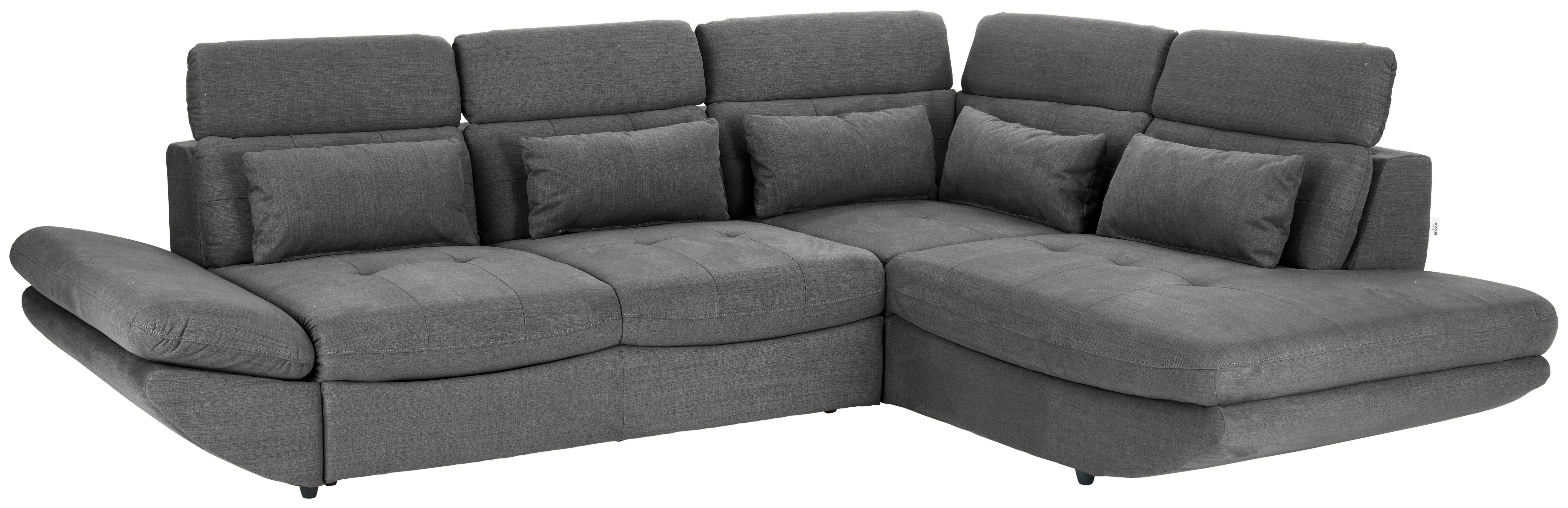 Wohnlandschaft Park - Dunkelgrau/Schwarz, MODERN, Textil (311/233cm) - Luca Bessoni