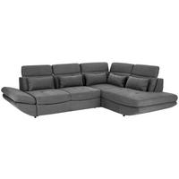 Wohnlandschaft Park - Dunkelgrau/Schwarz, MODERN, Textil (311/233cm) - Luca Bessoni