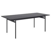 Jedálenský stôl ANGUS 200x90 - čierna, Konventionell, kov/kompozitné drevo (200/74/90cm) - Lomoco