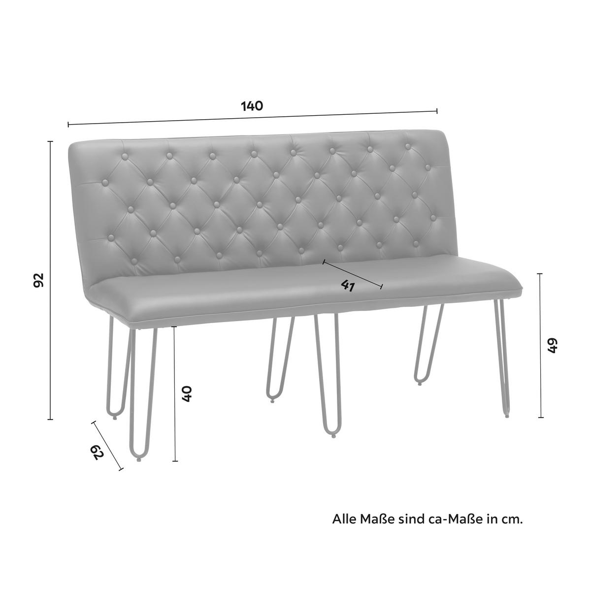 Lavice IVIE - černá, Moderní, kov/dřevo (140/92/62cm) - Bessagi Home