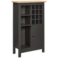 Skrinka na víno VENET antracit /dub Eiche - čierna/antracitová, Romantik / Landhaus, kompozitné drevo/plast (76,8/124,4/33cm) - Mömax