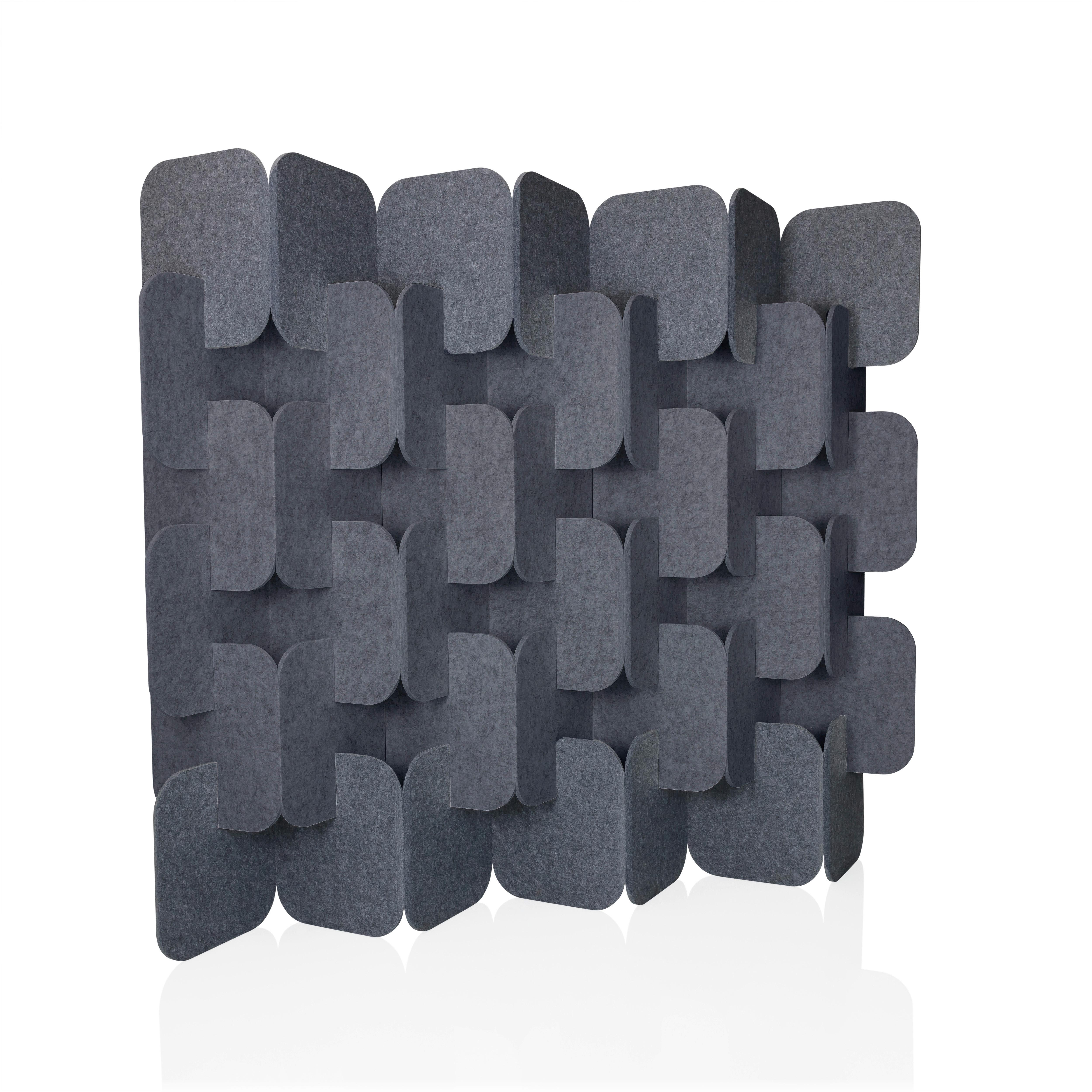 TRENNWAND Flexmiut Grau B: 174cm - Grau, MODERN, Textil (174/164/25cm) - MID.YOU