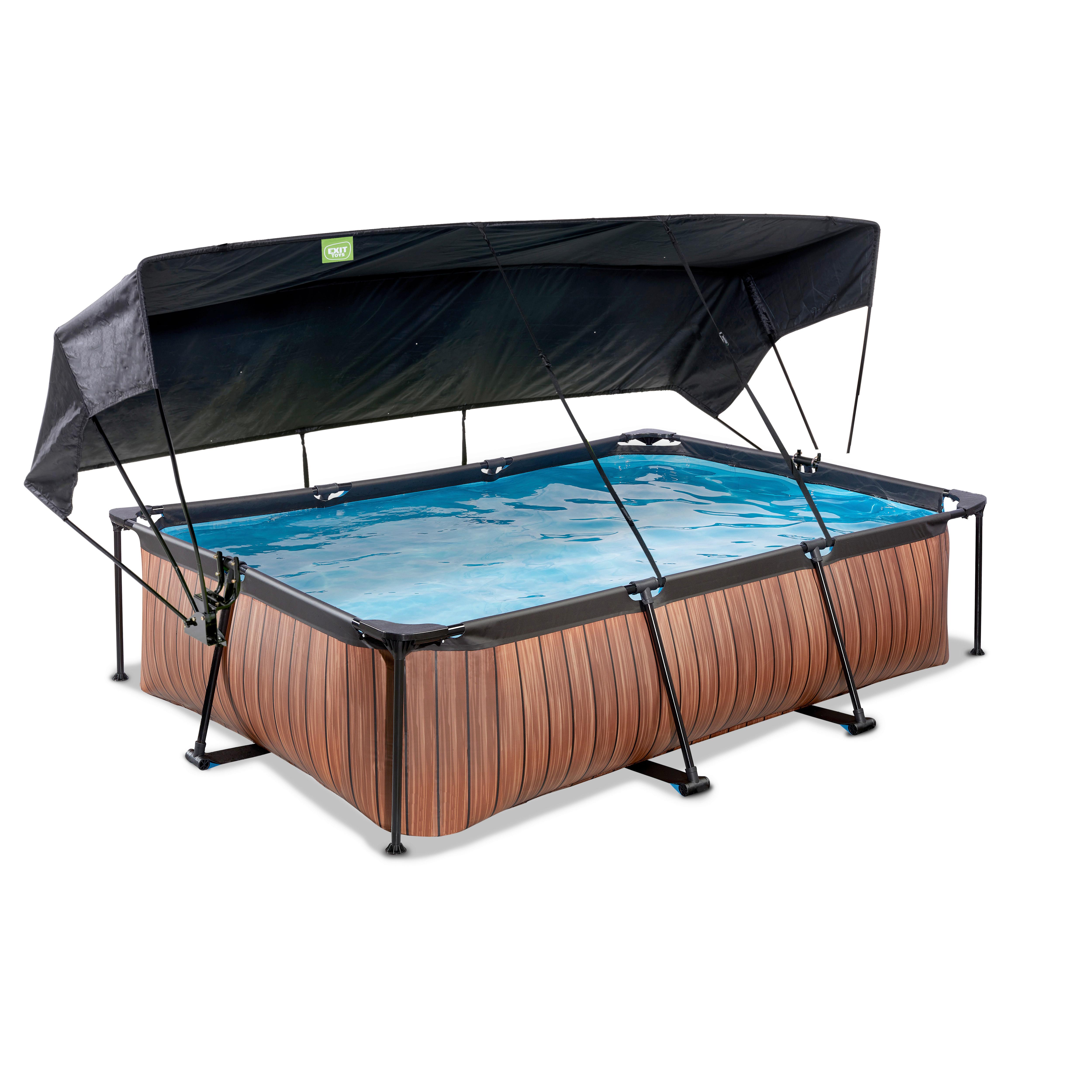 Pool-set Exit Wood Pool - Braun, KONVENTIONELL, Kunststoff (300/200/65cm) - EXIT Toys