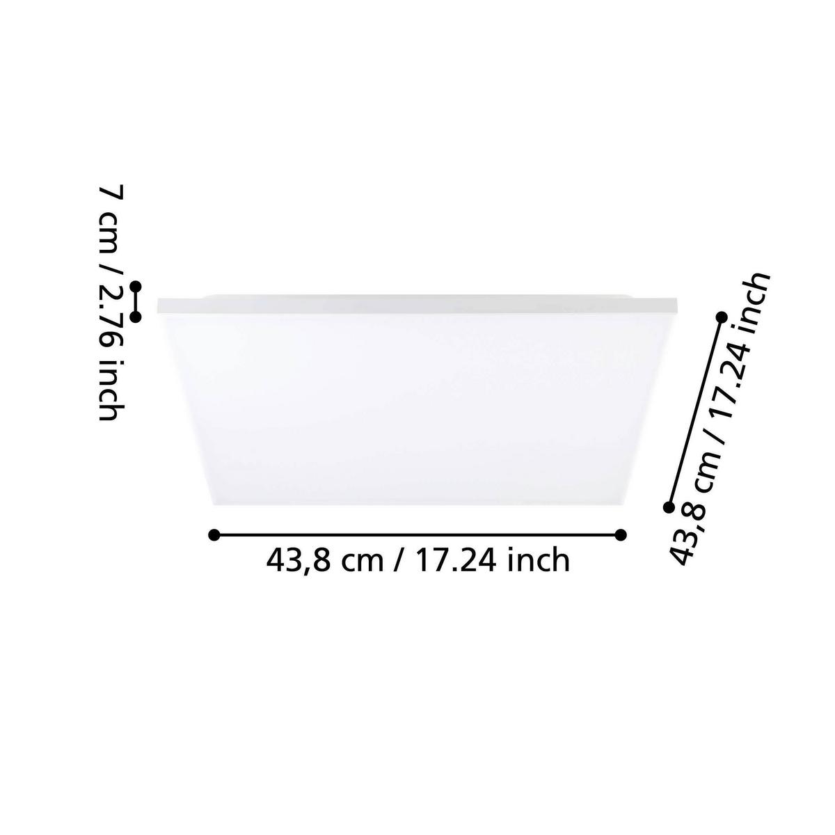 LED-Paneel 99844* Turcona-B - Weiß, Basics, Kunststoff/Metall (43,7/43,7/7cm) - Eglo