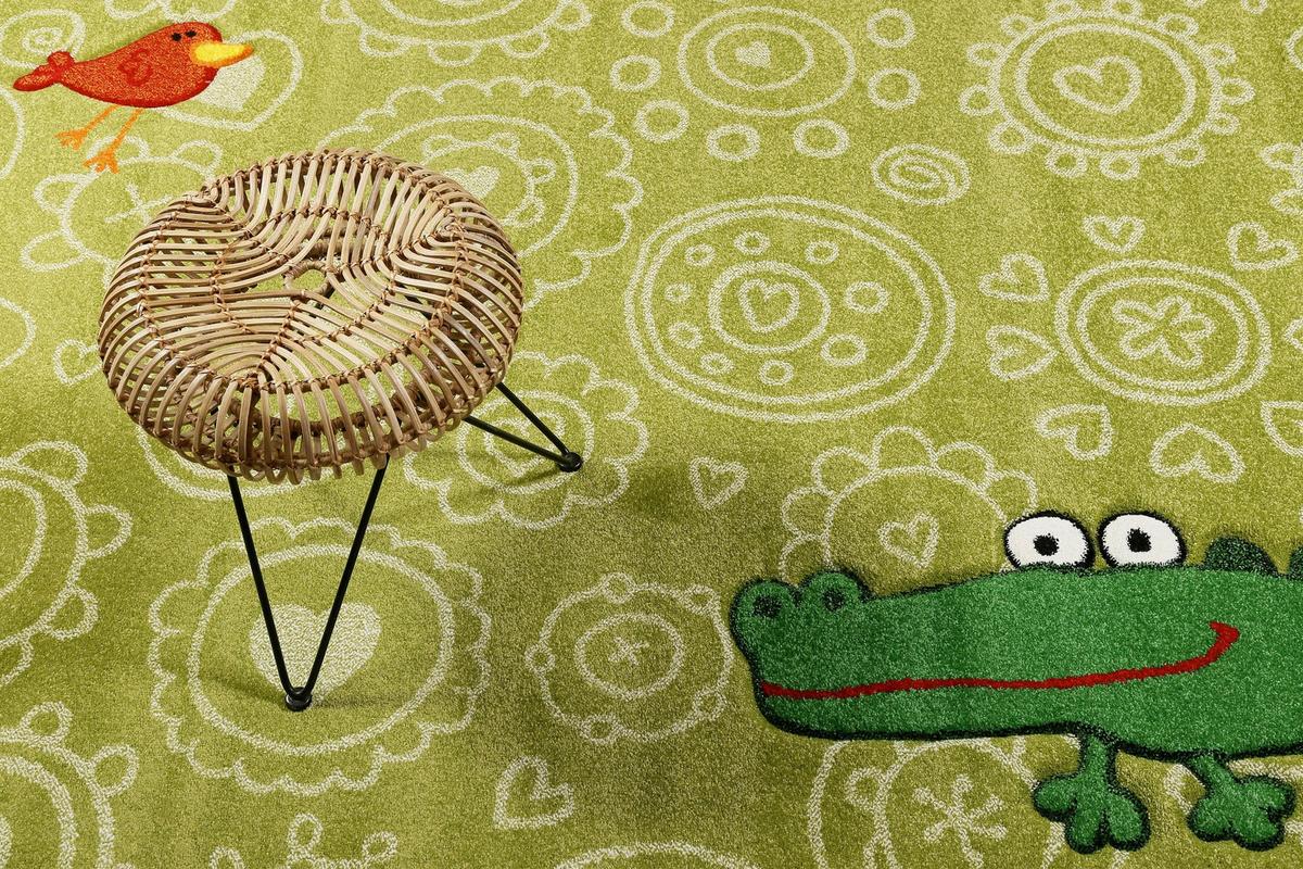 KINDERTEPPICH CROCODILE - Grün, Trend, Textil (80/150cm) - Sigikid