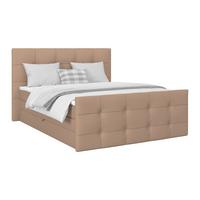 Boxspringbett Josie 180 - Beige/Schwarz, MODERN, Holz/Holzwerkstoff (180/200cm)