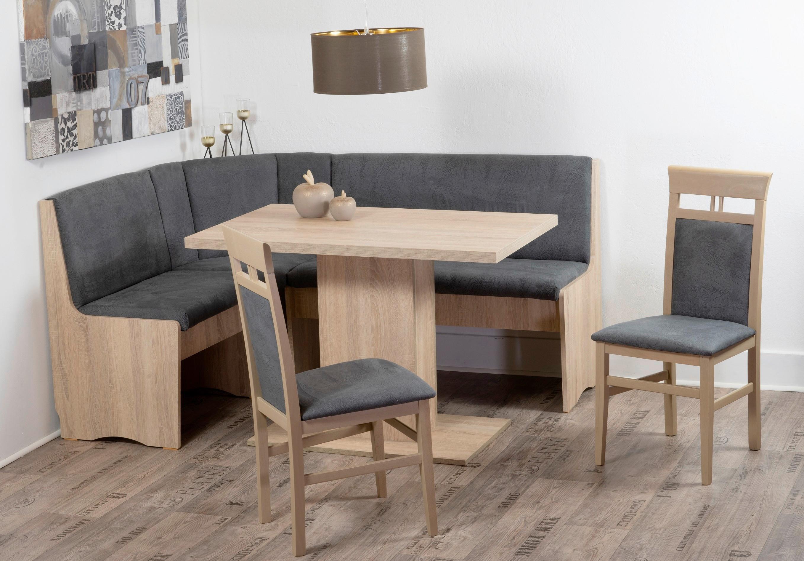 Eckbankgruppe Duisburg Olibso Titanic Grau/eiche D. B: 165cm - Grau/Sonoma Eiche, KONVENTIONELL, Holz/Holzwerkstoff (165/89/125cm) - MID.YOU