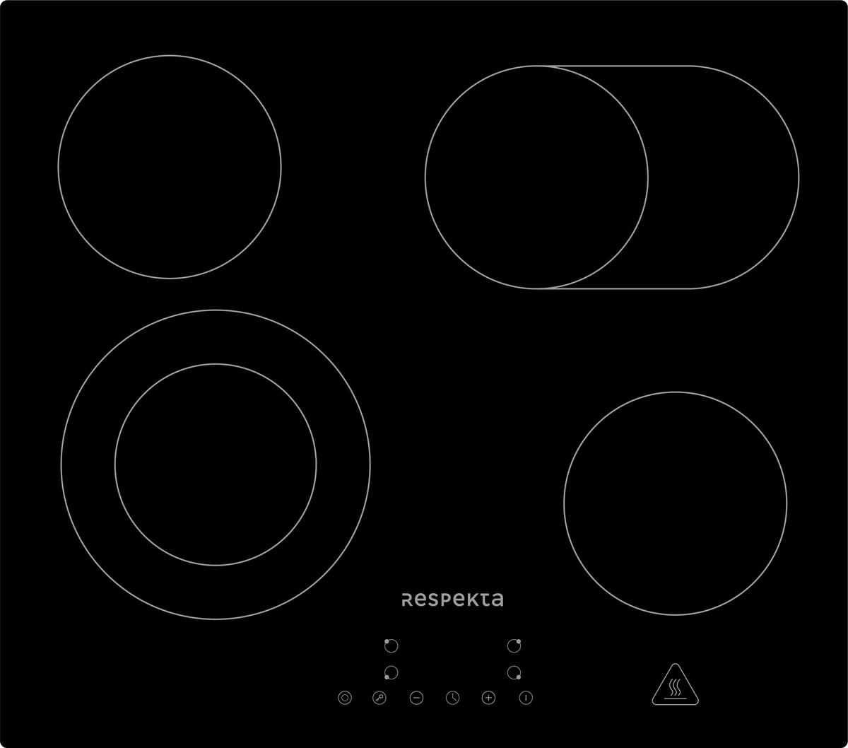 Glaskeramikkochfeld Respekta Abra - Schwarz, Trend, Glas (59/5/52cm) - Respekta