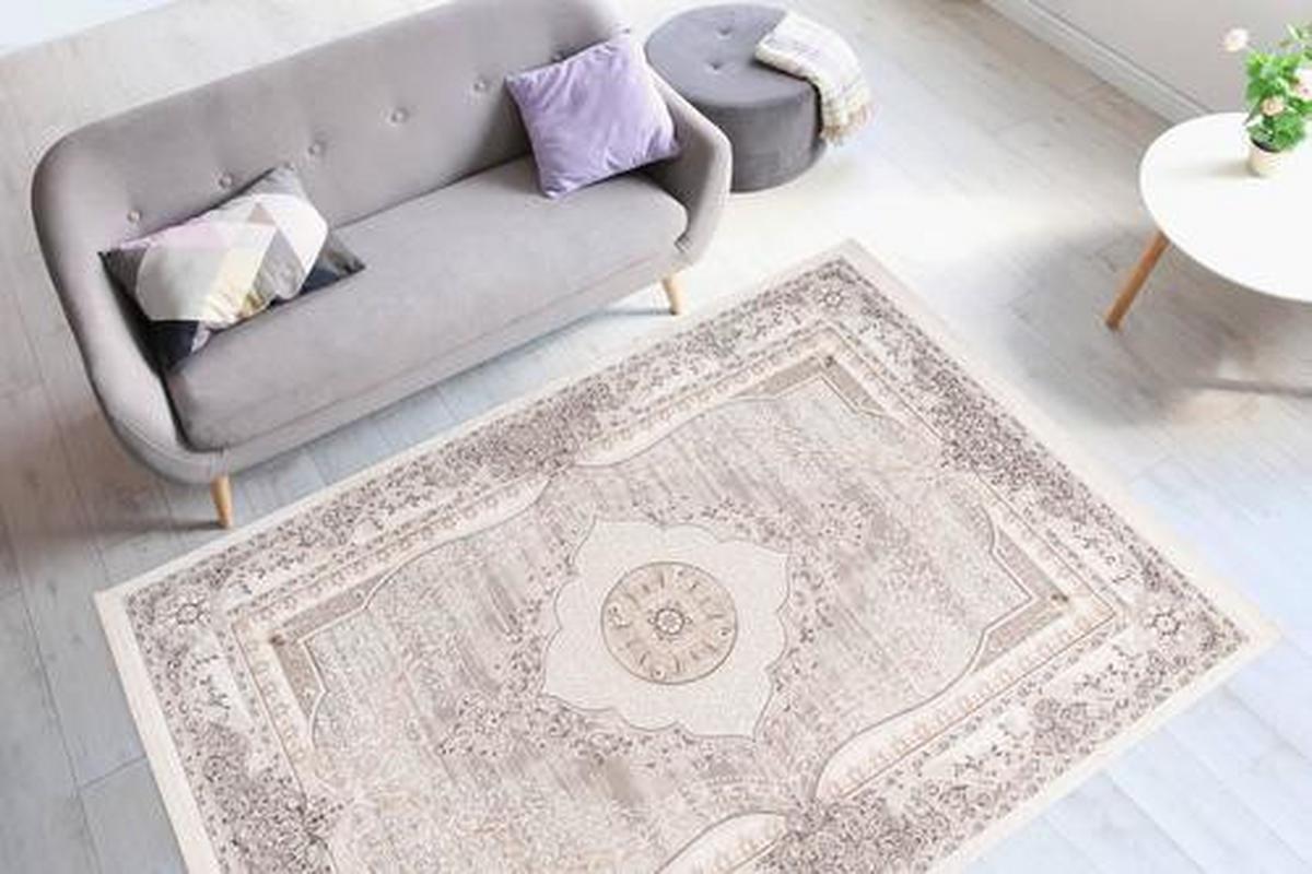 Webteppich Grau/Silberfarben Akropolis 80x150 cm - Silberfarben/Grau, Design, Textil (80/150cm) - Kayoom