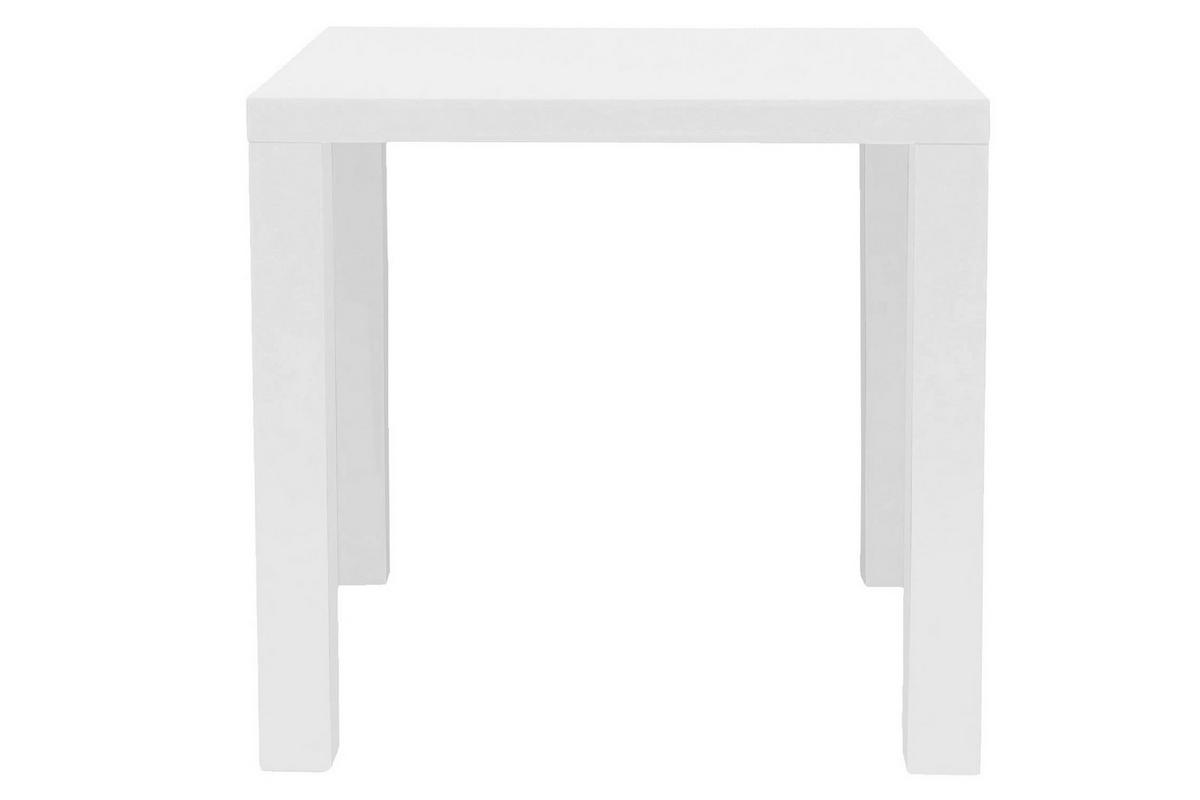 Esstisch Weiß B: 80 Cm - Weiß Hochglanz, MODERN, Holzwerkstoff (80/80/76cm) - Livetastic